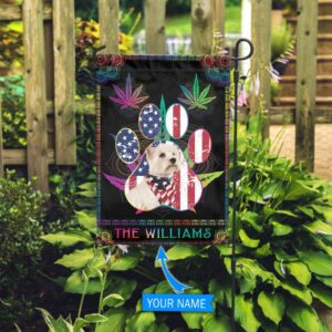 Cannabis West Highland White Terrier Personalized Flag Garden Dog Flag Custom Dog Garden Flags 3