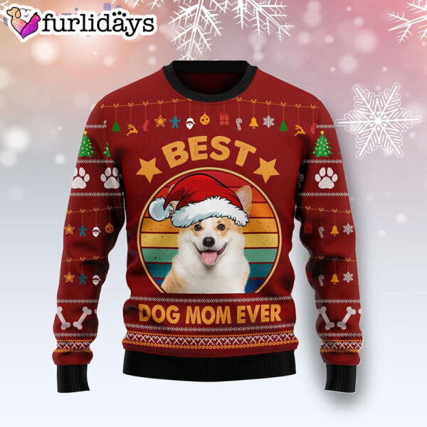 Cardigan Welsh Corgi Best Dog Mom Ever Ugly Christmas Sweater – Gifts For Dog Lovers