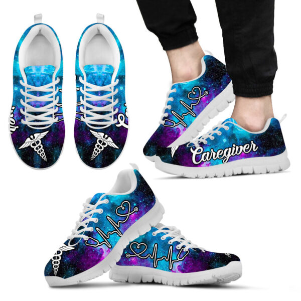 Caregiver Galaxy Heartbeat Sneaker Fashion Shoes For Men And Women Comfortable Walking Running Lightweight Casual Shoes
