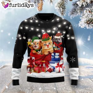 Cat Gifts Noel Ugly Christmas Sweater…