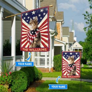 Cat House Personalized Flag – Custom Cat Garden Flags – Cat Flag For House