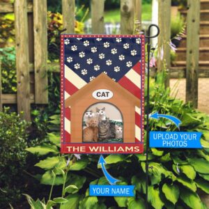 Cat Personalized Garden Flag – Custom Cat Garden Flags – Cat Flag For House