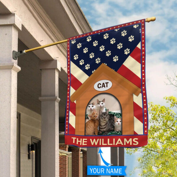 Cat Personalized Garden Flag – Custom Cat Garden Flags – Cat Flag For House