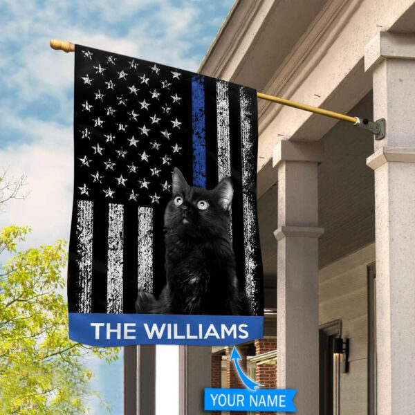 Cat Police Personalized Flag – Custom Cat Garden Flags – Cat Flag For House