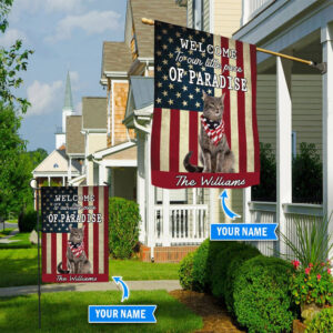 Cat Welcome To Our Paradise Personalized Flag Custom Cat Garden Flags Cat Flag For House 3
