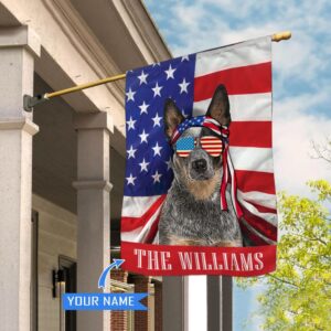 Cattle Dog Personalized House Flag –…