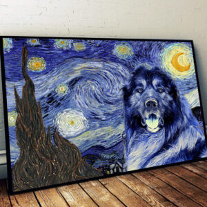 Caucasian Shepherd Poster Matte Canvas Dog Wall Art Prints Painting On Canvas 1