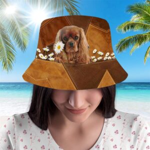 Cavalier King Charles Spaniel 2 Bucket Hat Hats To Walk With Your Beloved Dog A Gift For Dog Lovers 2 isnedl