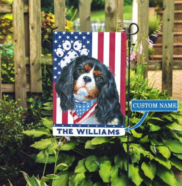 Cavalier King Charles Spaniel Personalized Garden Flag – Garden Dog Flag – Personalized Dog Garden Flags