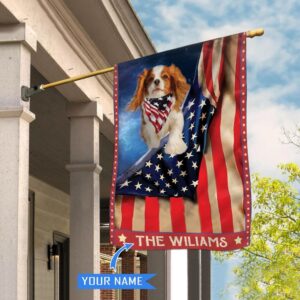 Cavalier King Charles Spaniel Personalized House Flag Garden Dog Flag Personalized Dog Garden Flags 1