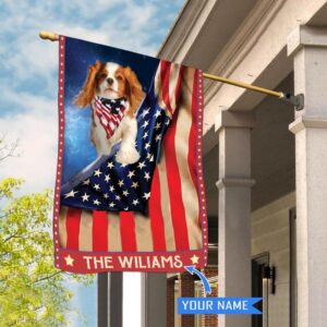 Cavalier King Charles Spaniel Personalized House Flag Garden Dog Flag Personalized Dog Garden Flags 2
