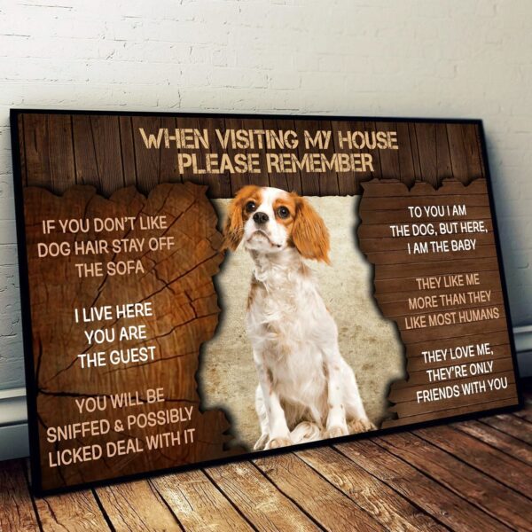 Cavalier King Charles Spaniel Please Remember When Visiting Our House Poster –  Dog Wall Art – Poster To Print – Housewarming Gifts