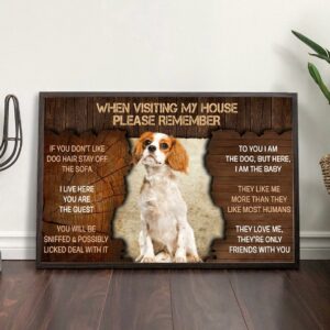Cavalier King Charles Spaniel Please Remember When Visiting Our House Poster Dog Wall Art Poster To Print Housewarming Gifts 2