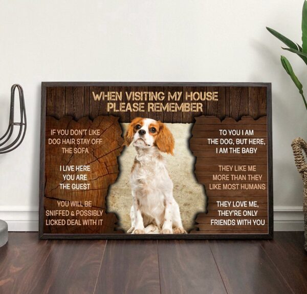Cavalier King Charles Spaniel Please Remember When Visiting Our House Poster –  Dog Wall Art – Poster To Print – Housewarming Gifts
