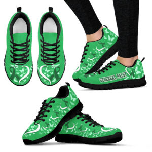 Cerebral Palsy Shoes Heart Ribbon Sneaker Walking Shoes Best Gift For Men And Women Malalan 1