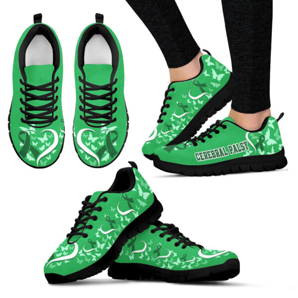 Cerebral Palsy Shoes Heart Ribbon Sneaker Walking Shoes – Best Gift For Men And Women Malalan