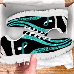 Cervical Cancer Awareness Shoes Shoes Holowave Sneaker Walking Shoes Best Gift For Men And Women Malalan 1