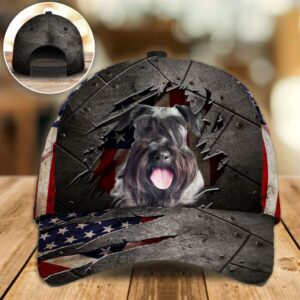 Cesky Terrier On The American Flag…