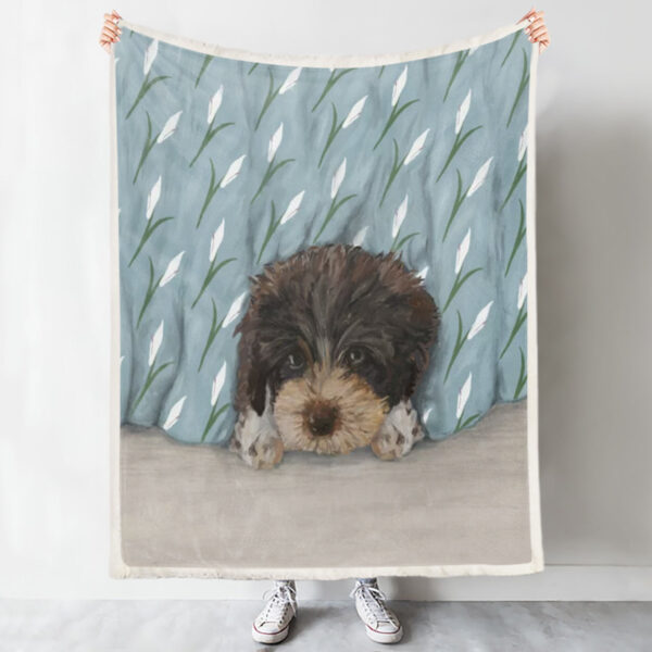 Dog Throw Blanket – Puppy And Peace – Dog In Blanket – Blanket With Dogs Face – Furlidays