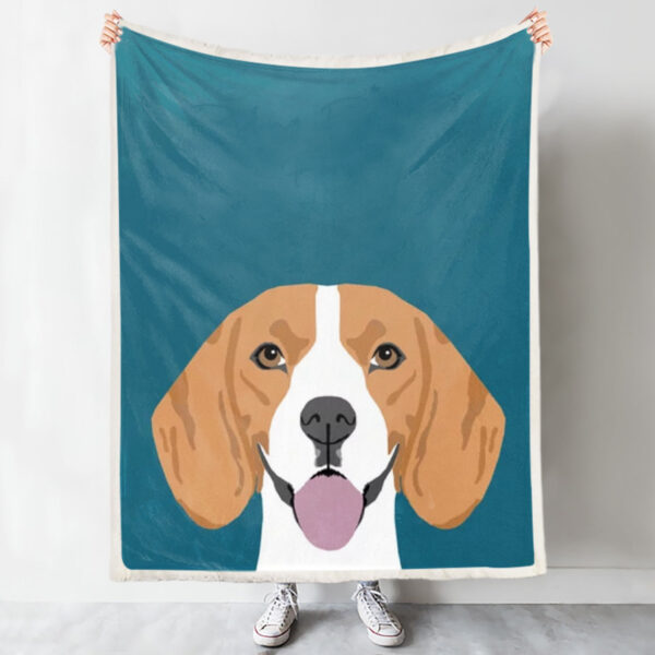 Blanket With Dogs Face – Beagle – Dog Painting Blanket – Dog Throw Blanket – Dog Blankets – Furlidays
