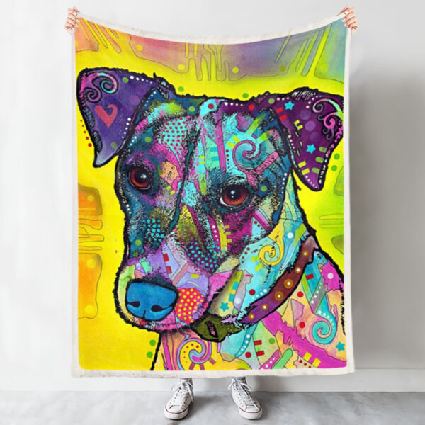 Blanket With Dogs Face – Jack Russell – Dog Blankets – Dog Blankets For Sofa – Dog Throw Blanket – Furlidays
