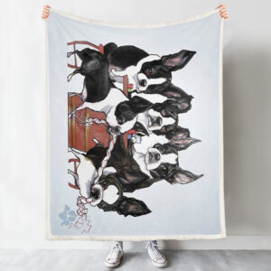 Dog Throw Blanket – Boston Terrier…