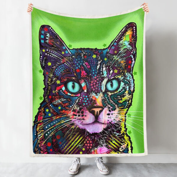 Cat In Blanket – Watchful Cat – Blanket With Cats On It – Cat Blanket For Couch – Furlidays