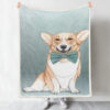 Dog Fleece Blanket – Corgi Dog – Dog Face Blanket – Dog Blankets – Dog Throw Blanket – Dog Painting Blanket – Furlidays