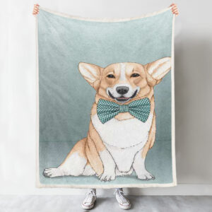 Dog Fleece Blanket – Corgi Dog…