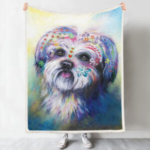 Dog Blankets – Boho Shih Tzu…