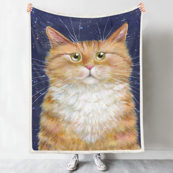 Cat Fleece Blanket – Gripper – Cat Blanket For Couch – Cat In Blanket – Blanket With Cats On It – Furlidays