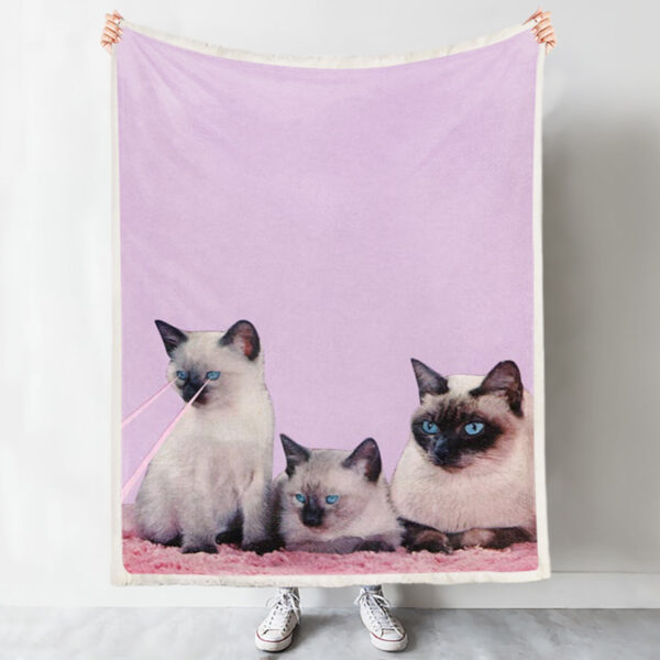 Cat Fleece Blanket – Lovely Cats – Cat Blanket For Couch – Cat In Blanket – Blanket With Cats On It – Furlidays