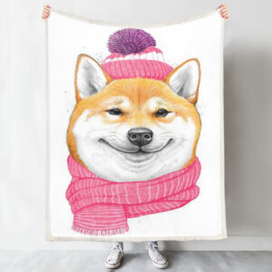 Dog In Blanket – Shiba Inu…