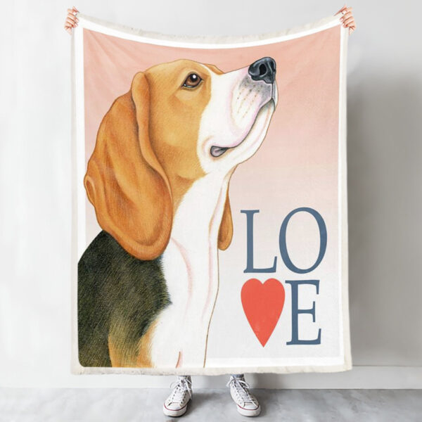 Dog Painting Blanket – Beagle Love – Dog Throw Blanket – Blanket With Dogs On It – Furlidays