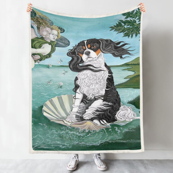 Dog Blankets – Birth Of The Cavalier King Charles – Dog Blanket For Couch – Dog Fleece Blanket – Dog In Blanket – Furlidays