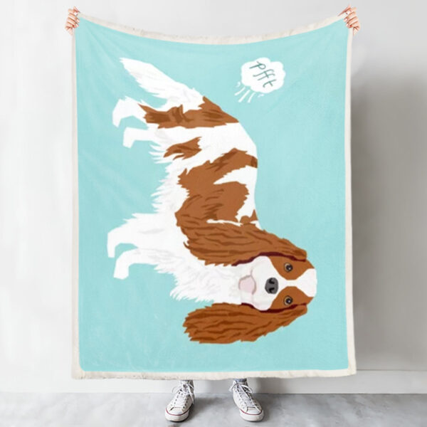 Dog Blankets For Sofa – Cavalier King Charles Spaniel – Dog Fleece Blanket – Dog In Blanket – Dog Throw Blanket – Furlidays