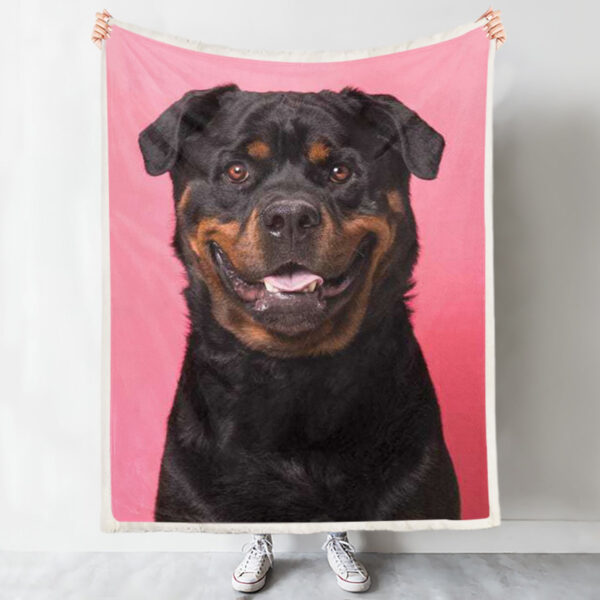 Dog Blankets – Bo The Rescue Dog, Smiling – Dog Blanket For Couch – Dog Fleece Blanket – Furlidays