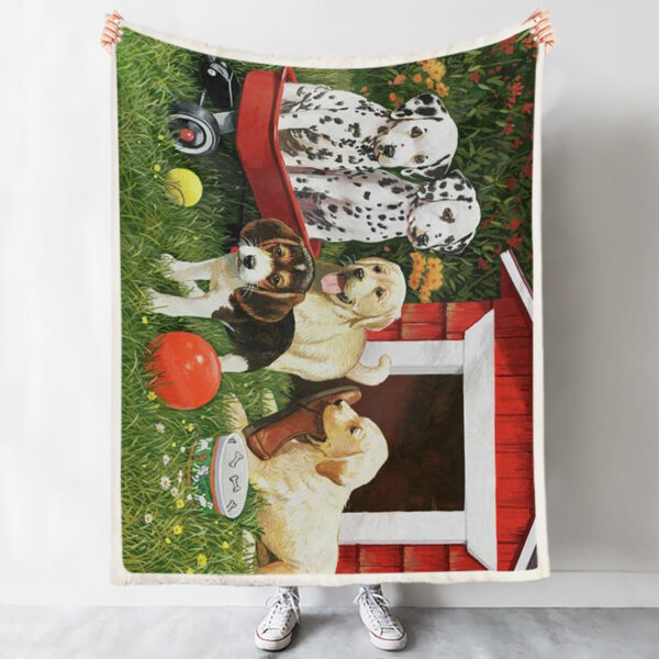 Dog In Blanket – Puppy Playmates – Blanket With Dogs Face – Dog Fleece Blanket – Dog Blankets For Sofa – Furlidays