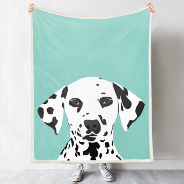 Dog Throw Blanket – Dalmatian Cute Puppy Dog – Dog Face Blanket – Dog In Blanket – Blanket With Dogs Face – Furlidays