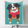 Blanket With Dogs On It – Bernese Mountain Dog – Dog In Blanket – Dog Fleece Blanket – Furlidays
