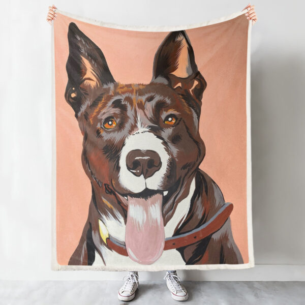 Dog Painting Blanket – Dog Throw Blanket – I’ll Paint Your Pet – Dog Face Blanket – Dog In Blanket – Furlidays