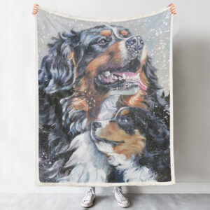 Dog Throw Blanket – Bernese Mountain…