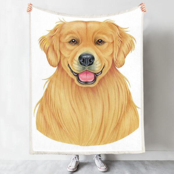 Dog Blankets – Golden Retriever – Dog Fleece Blanket – Dog In Blanket – Dog Throw Blanket – Furlidays