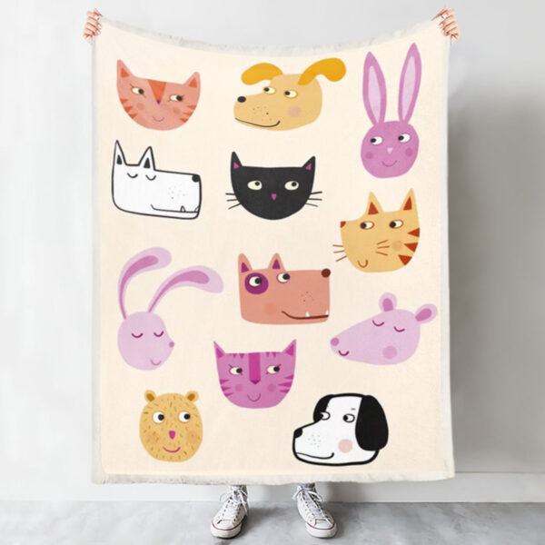 Dog In Blanket – All The Pets – Dog Blankets For Sofa – Cat Fleece Blanket – Dog Blankets – Furlidays