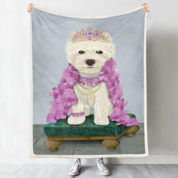 Dog Blankets – West Highland Terrier – Dog Blanket For Couch – Blanket With Dogs Face – Dog In Blanket – Furlidays