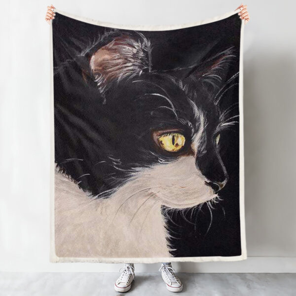 Blanket With Cats On It – Tuxedo Cat – Cat In Blanket – Blanket With Cats On It – Cat Fleece Blanket – Furlidays