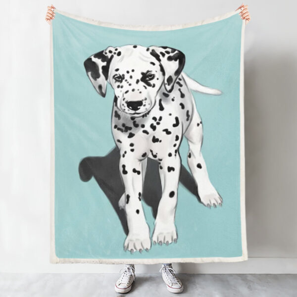 Dog In Blanket – Dalmatian Puppy – Dog Throw Blanket – Dog Blankets For Sofa – Dog Blankets – Furlidays