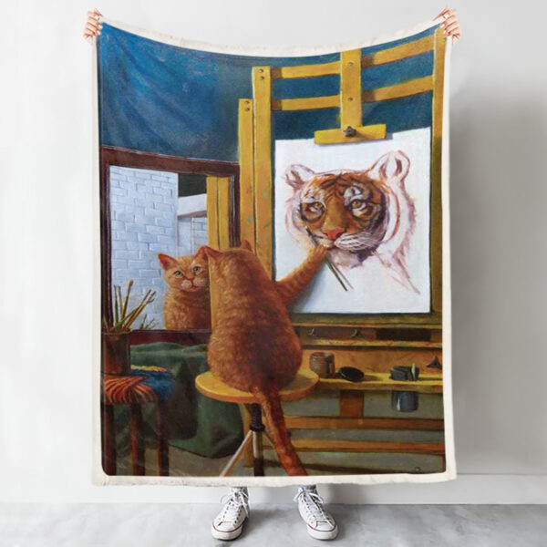 Cat Throw Blanket – Norman Catwell – Cat Fleece Blanket – Cat Blankets – Cat Blankets For Sofa – Furlidays