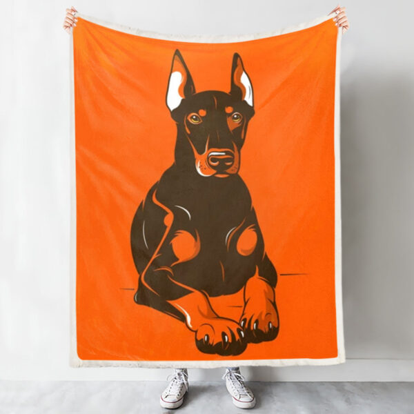Dog Fleece Blanket – Doberman Pinscher – Dog Blankets For Sofa – Dog Blankets – Dog Throw Blanket – Furlidays