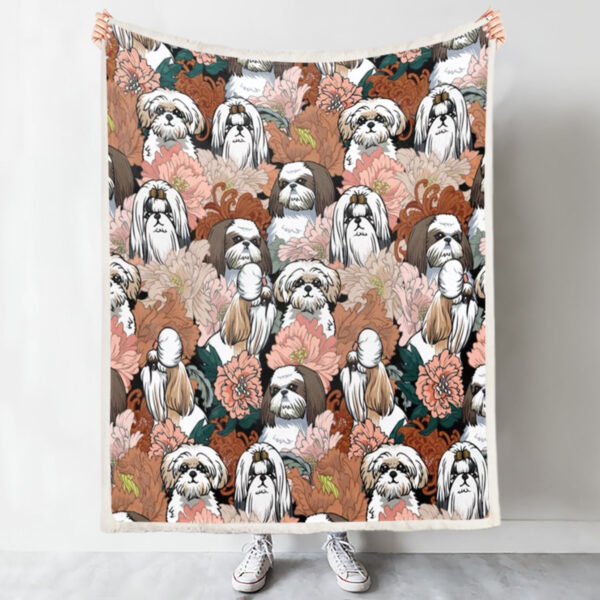 Dog Blankets – Because Shih Tzu – Dog Blanket For Couch – Dog Fleece Blanket – Dog In Blanket – Furlidays